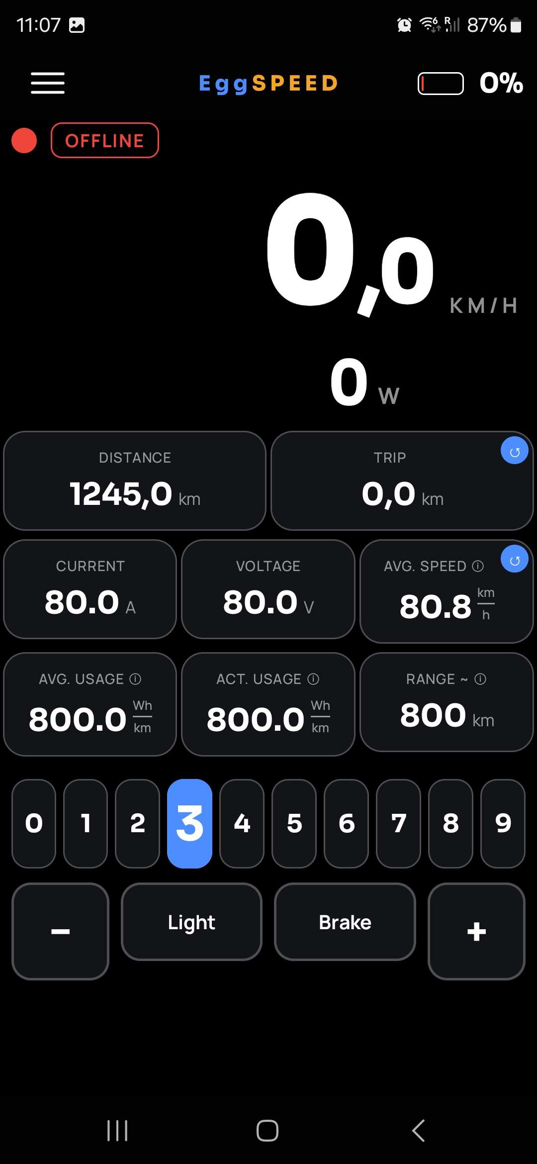 Live cockpit screen while riding