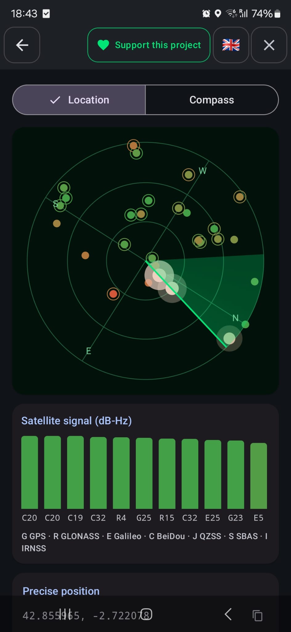 Dashboard with device model and Android details